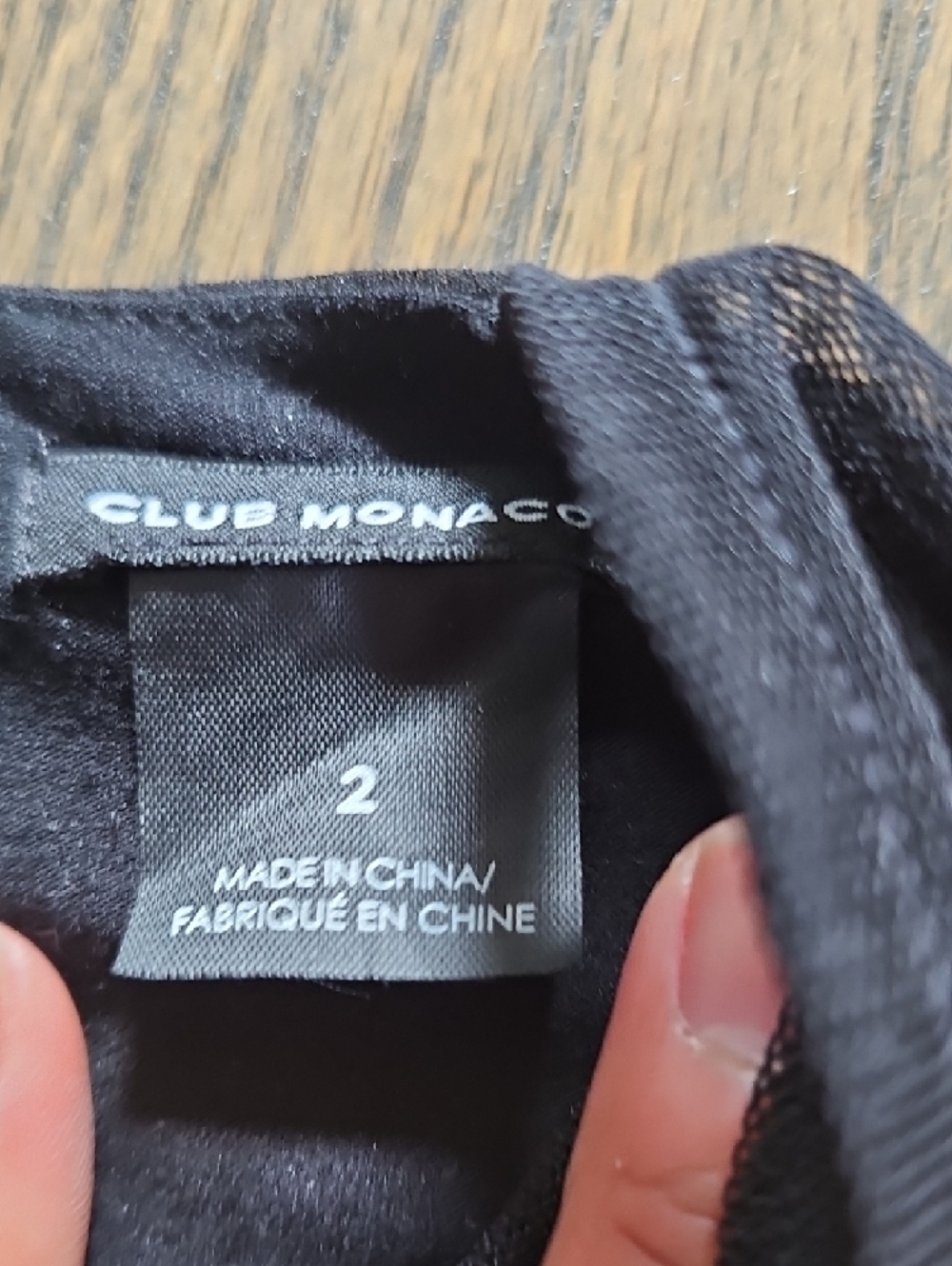 Club Monaco Black Mesh-Top Ruched Silk Dress - Picture 10 of 10